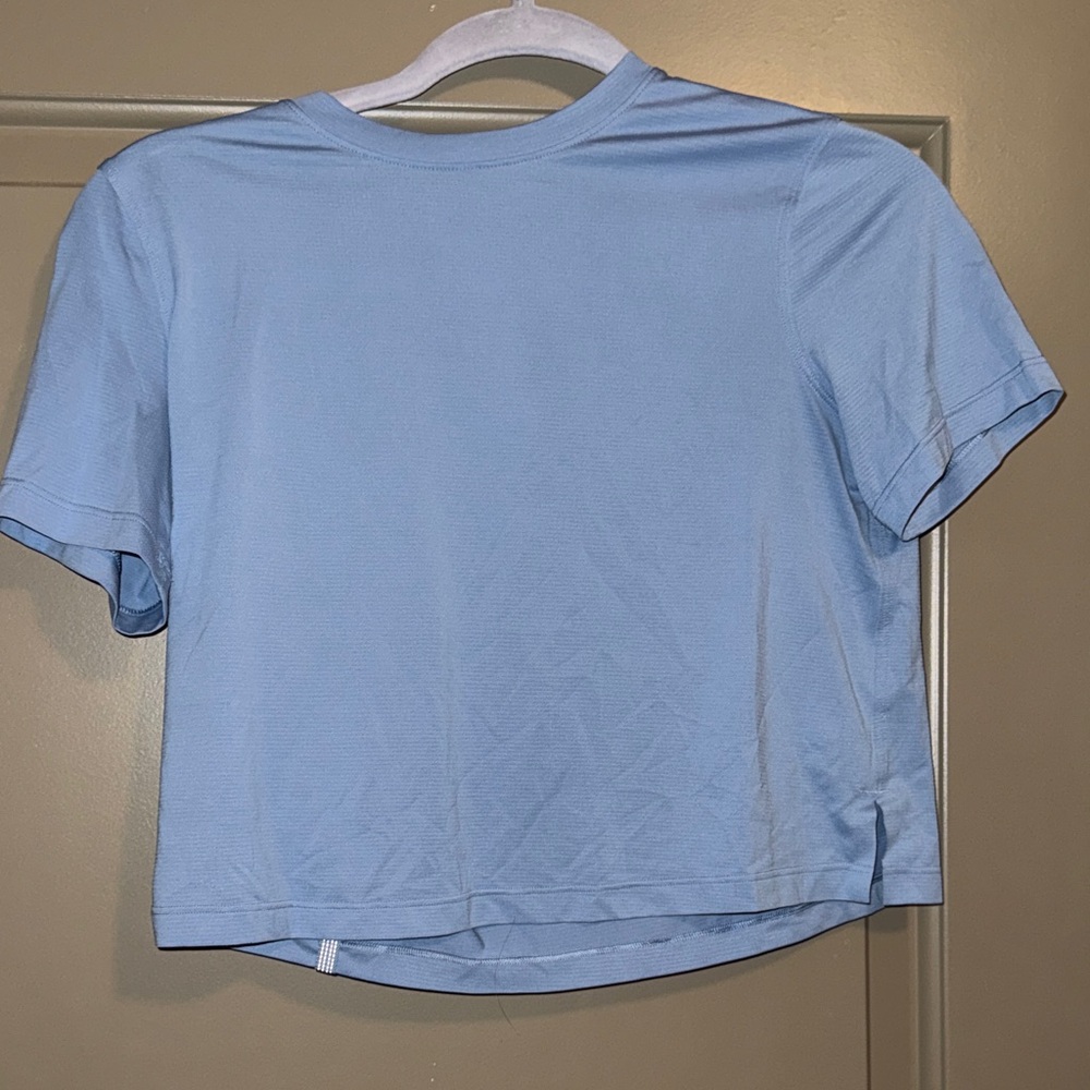 Light Blue Short Sleeve Lululemon Shirt, size small